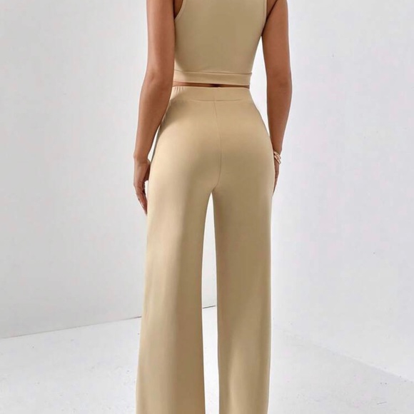 Solid Color Tank Top & Wide Leg Pants *NEW* - Picture 2 of 6